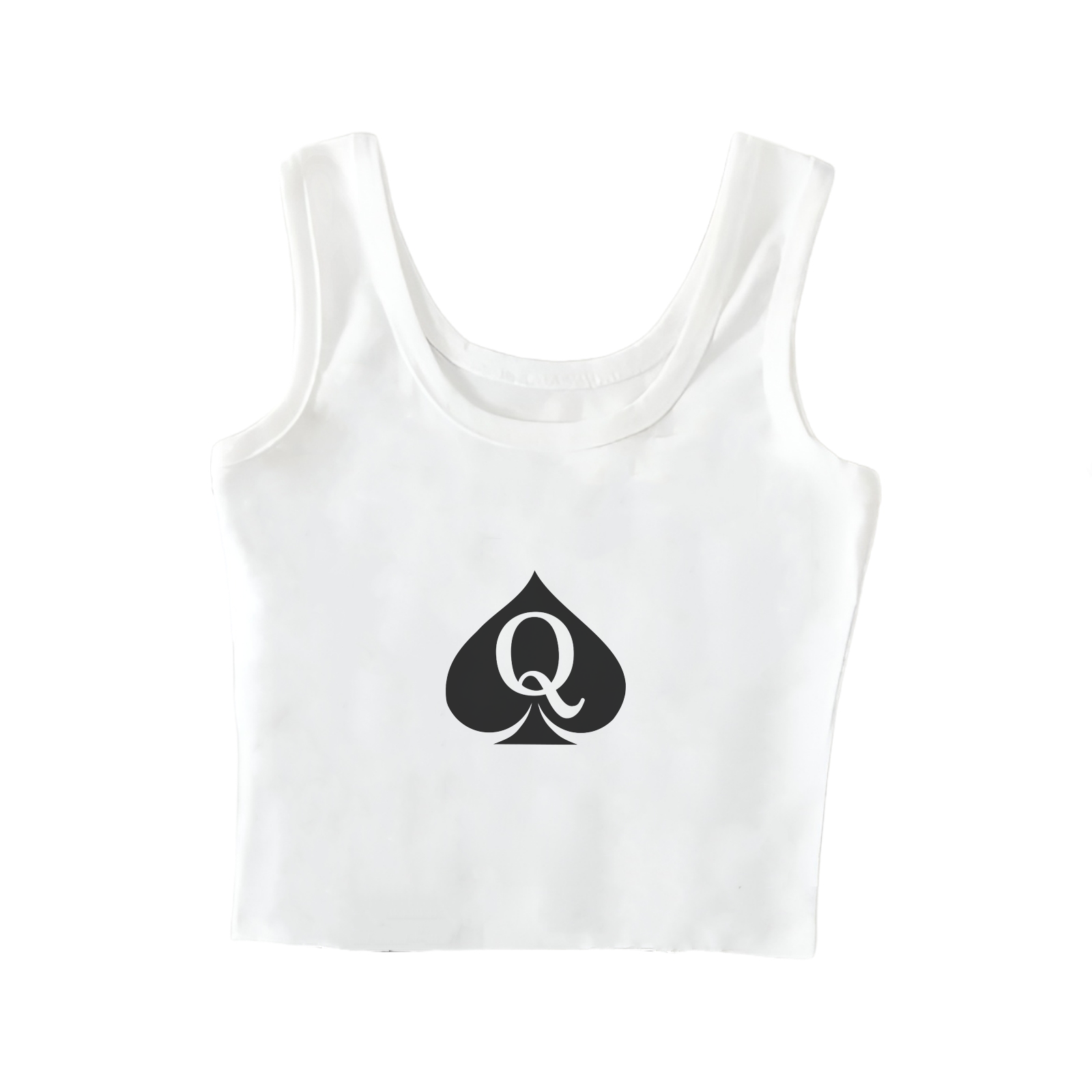 Crop Top Crochet - Tank Top Wanita Berlapis Ganda “Queen