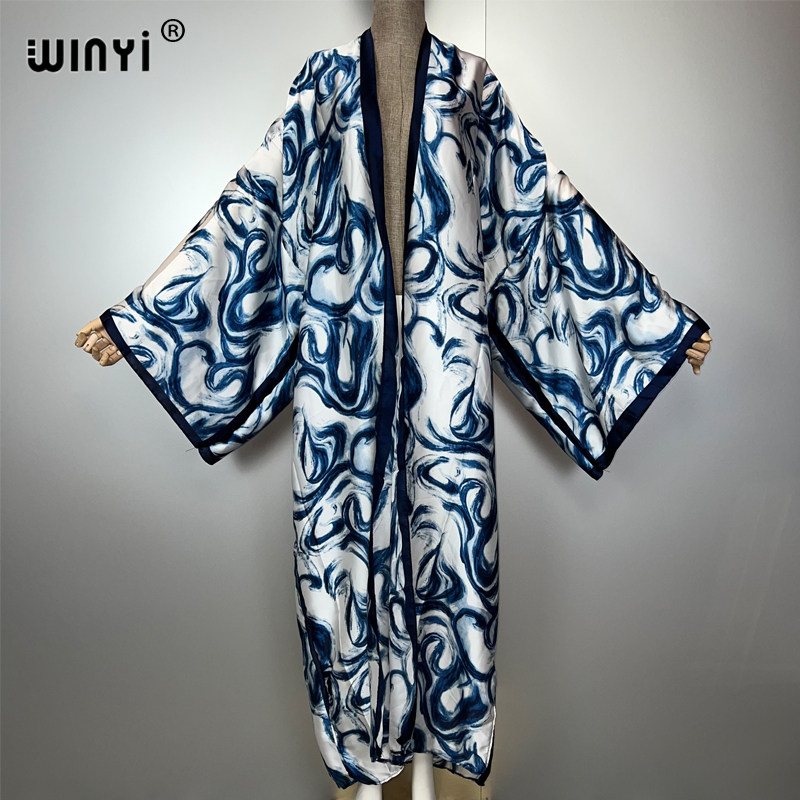 Cover Up Kaftan - WINYI Gaun Kardigan Bohemian Pakaian Pantai