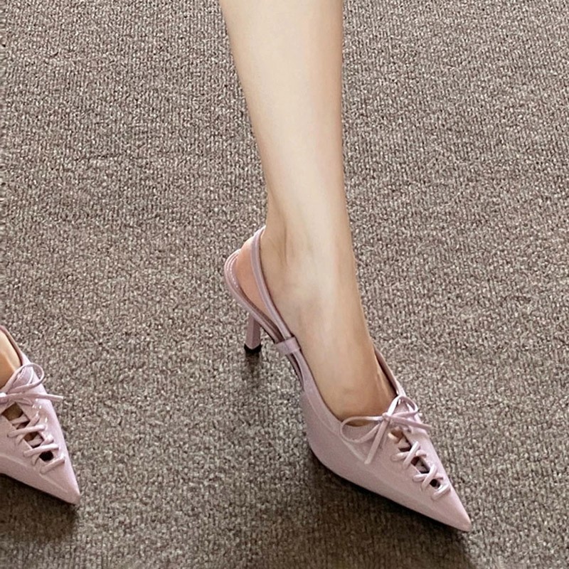 Sandal Strappy Heeled - Sepatu Hak Tinggi Wanita Model Eropa,