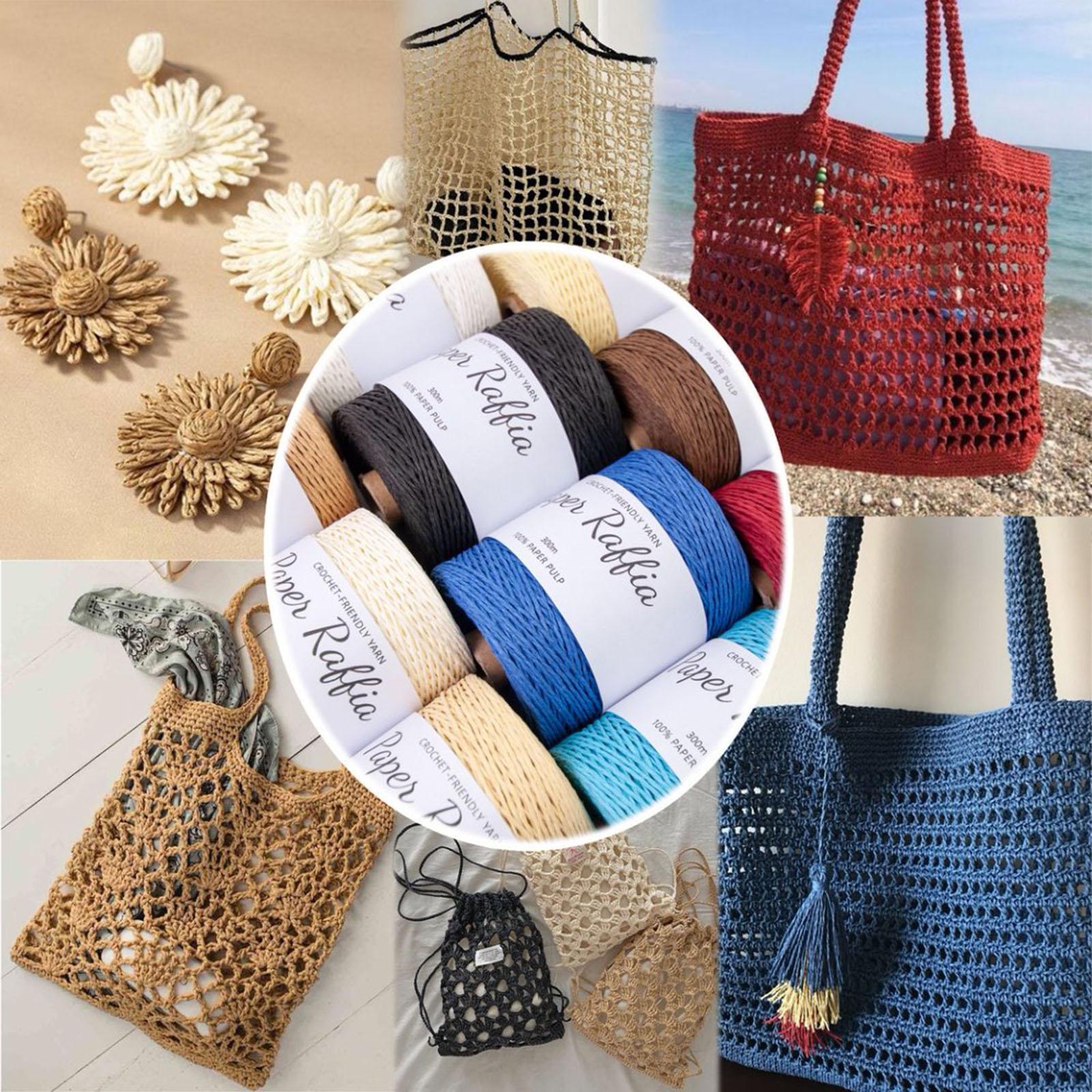 Benang Rafia Katun 328 Yard Te - Crochet Bag Raffia ulasan dan harga