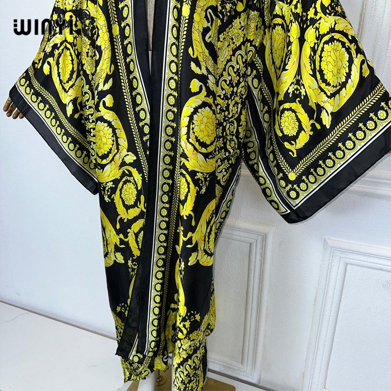 WINYI Afrika boho cetak kimono - Cover Up Kaftan ulasan dan harga