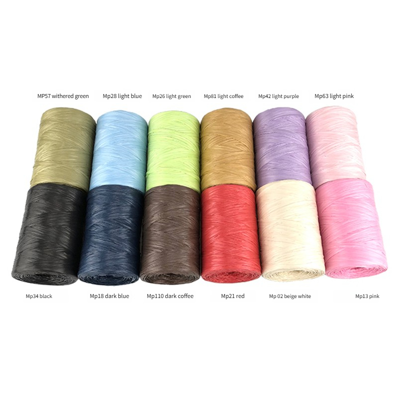 Benang Kertas Rafia Pipih 100g - Crochet Bag Raffia ulasan dan harga